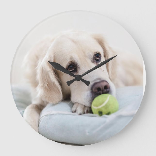 Relógio Grande Reloj perro tenista (Frente)