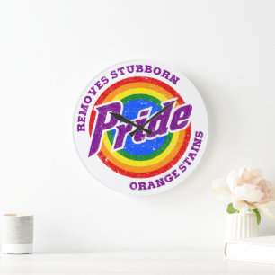 Relógio Grande Remover Manchas de Laranja Stubborn Mondo LGBTQ