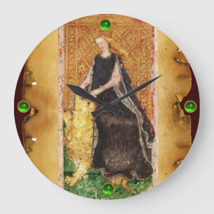 RELÓGIO GRANDE RENASCIMENTO ANTIGO TAROTS A FORÇA DA FORTALEZA