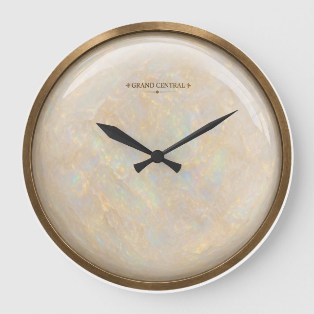 Relógio Grande Réplica de opala face Grand Central quartzo (Frente)