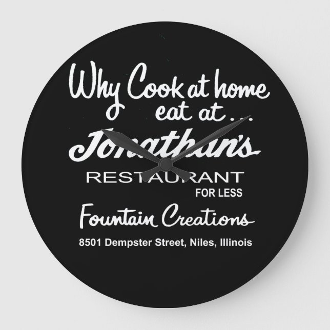 Relógio Grande Restaurante de Jonathan, Niles, IL (Frente)