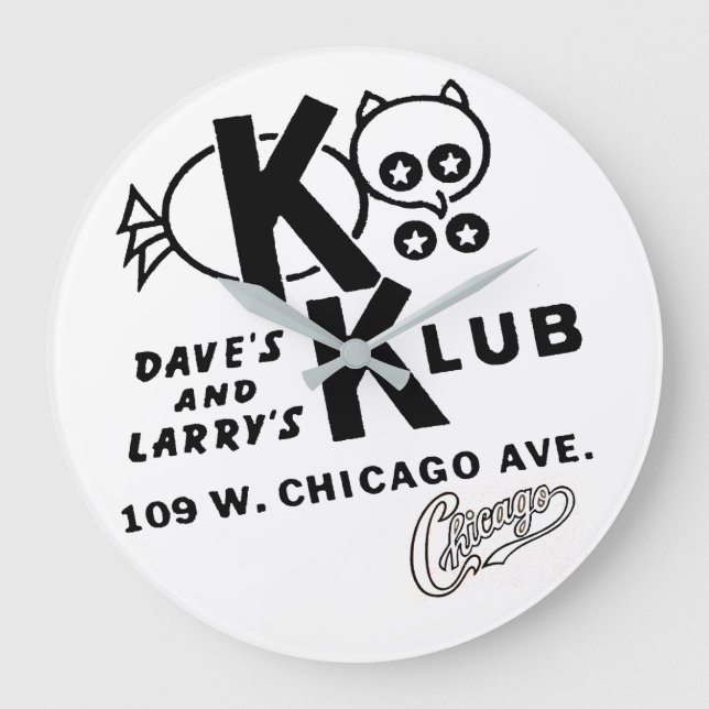 Relógio Grande Restaurantes Flame de Illinois (Frente)