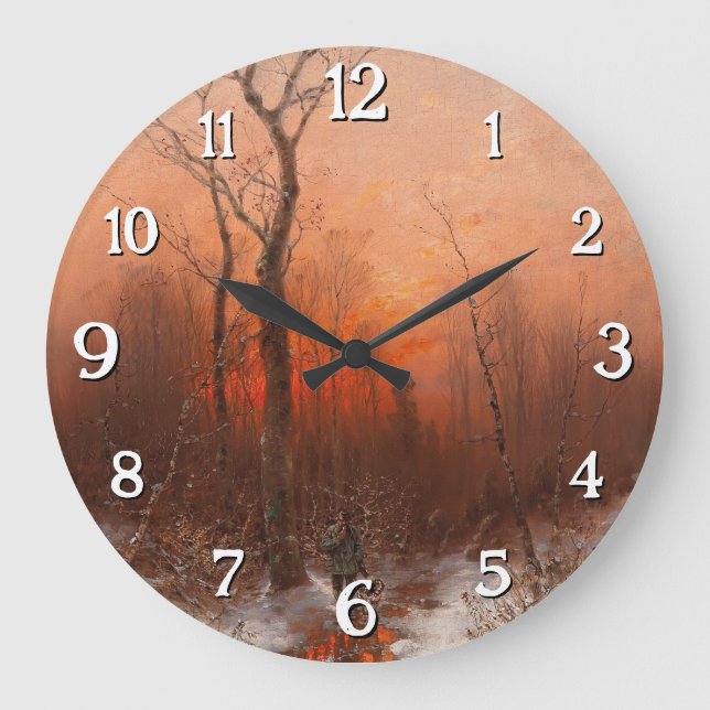 Relógio Grande Retorno de casa no Sunset - Désiré Thomassin (Frente)