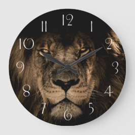 Relógio Grande Retrato de leão africano
