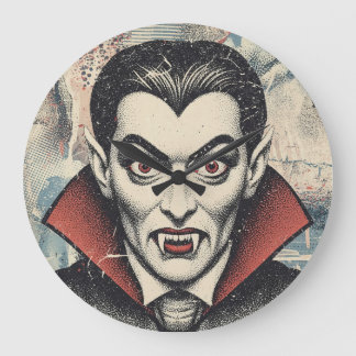 Relógio Grande Retrato de Vampiro Vintage