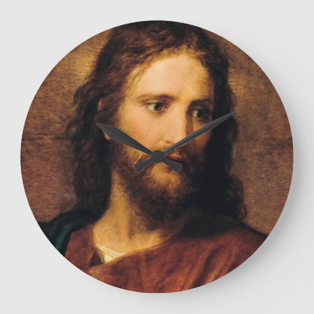 Relógio Grande Retrato do Cristo por Heinrich Hofmann (Frente)