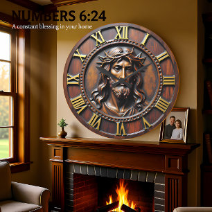 Relógio Grande Retrato Sagrado Algarismo Romano