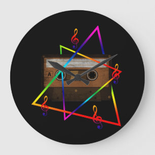 RELÓGIO GRANDE RETRO DE VINTAGEM MÚSICA