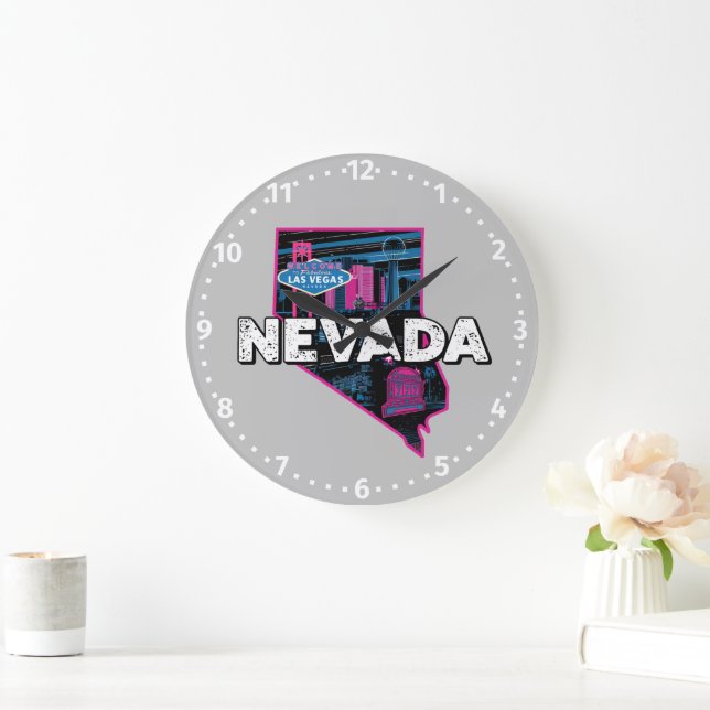 Relógio Grande Retro Nevada Silhouette (Lar)