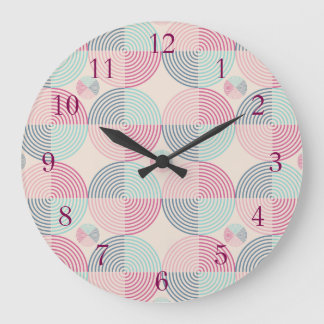 Relógio Grande Retro Spiral Vibes