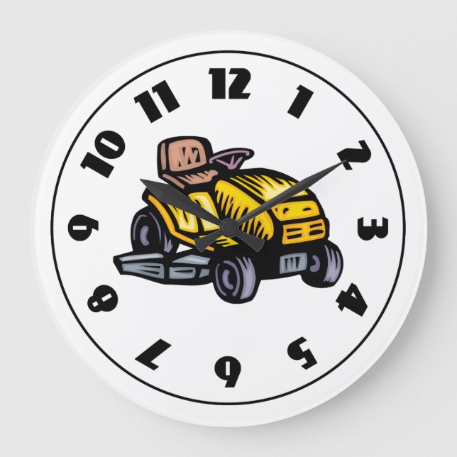 Relógio Grande Riding Lawn Mower Clock (Frente)