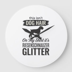 Relógio Grande Riesenschnauzer Brilho Design Engraçado Amante de