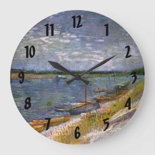 Relógio Grande Rio com Barcos a Remo por Vincent van Gogh