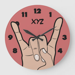 Relógio Grande ROCK ON clock de parede personalizado