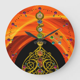 RELÓGIO GRANDE ROD DE ASCLEPIUS 7 CHAKRAS,YOGA,ENERGIA ESPIRITUAL