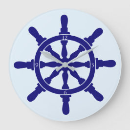 Relógio Grande Roda do navio em azul mais claro