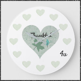 Relógio Grande Romântica Blue Heart Graças A Você