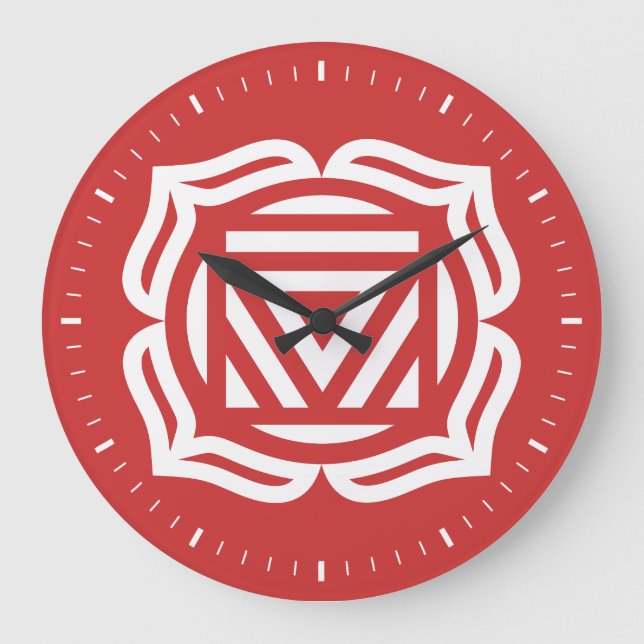 Relógio Grande Root Chakra Energy Wall Clock (Frente)