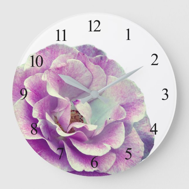 Relógio Grande Rosa acrílico Wall Clock (Frente)