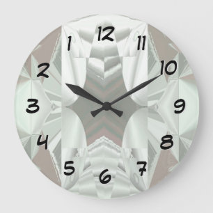 Relógio Grande Rosa branco gelado - gire para trás o tempo