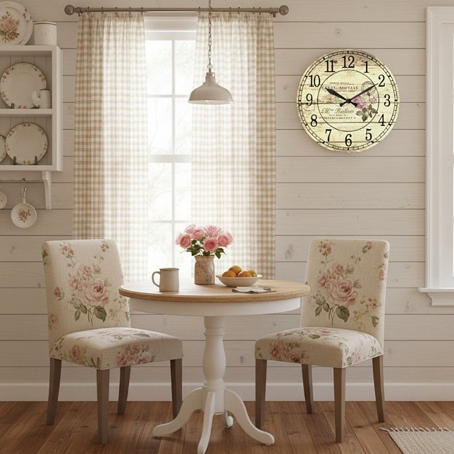 Relógio Grande Rosa de Vintage (Criador carregado)