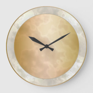 Relógio Grande Rosa Dourado Marbled