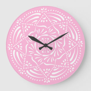 Relógio Grande Rosa Mandala