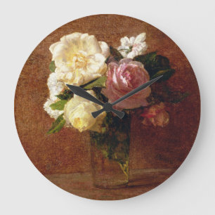 Relógio Grande Rosas