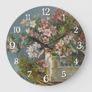 Relógio Grande Rosas alpinos em uma janela - Andreas Lach