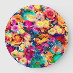 Relógio Grande Rosas surpreendentes