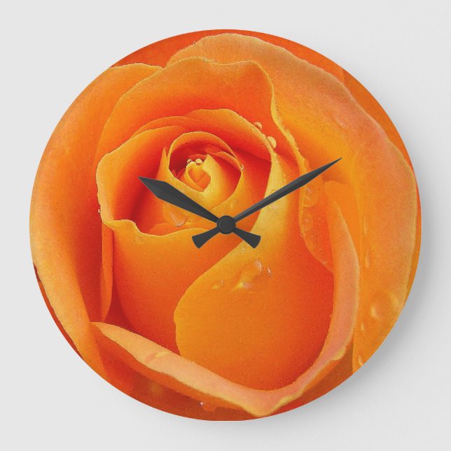 Relógio Grande Rose 1 Wall Clocks & Numeral Options (Frente)