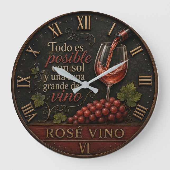 Relógio Grande Rosé Spanish Wine  (Frente)