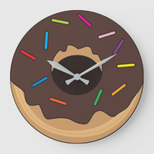 Relógio Grande Rosquinha de chocolate com cobertura de água