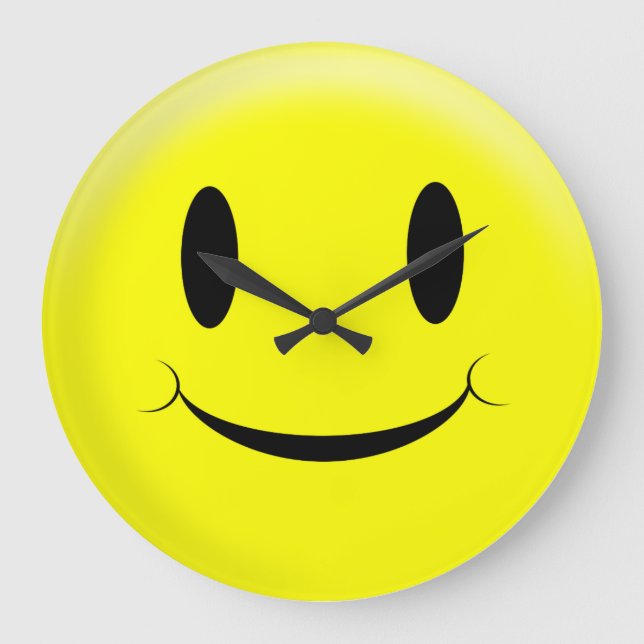Relógio Grande Rosto Feliz Infinito (Frente)