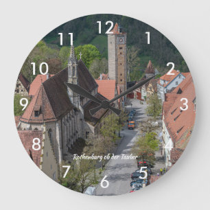 Relógio Grande Rothenburg ob der tauber — cidade antiga de cima