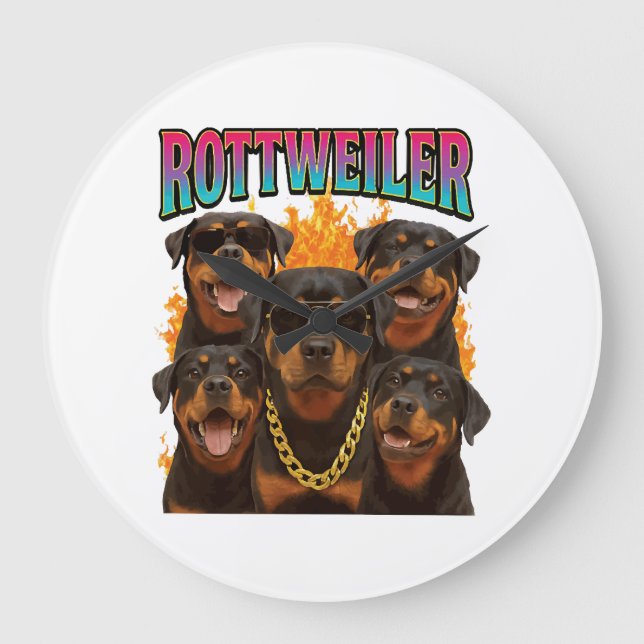 Relógio Grande Rottweiler  (Frente)