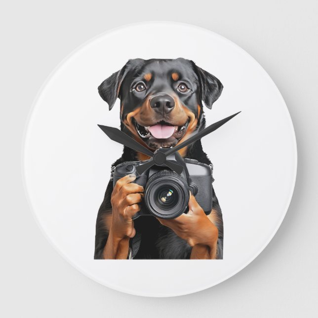 Relógio Grande Rottweiler   (Frente)