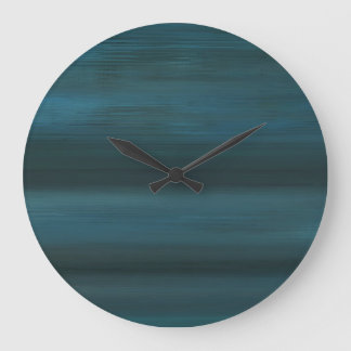 Relógio Grande Round Blue Rain Abstract Wall Clock