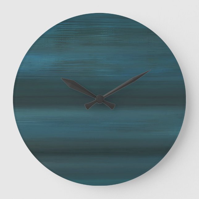 Relógio Grande Round Blue Rain Abstract Wall Clock (Frente)