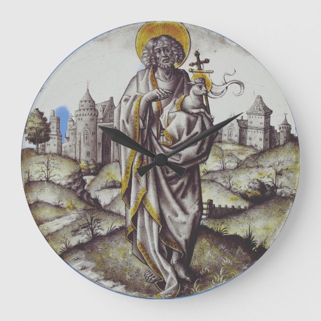 Relógio Grande Roundel com o Santo John The Baptist (Frente)