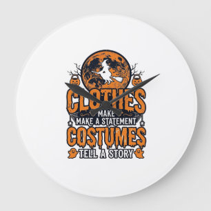 Relógio Grande Roupas de Halloween Vintage Camisa de declaração d