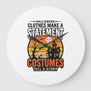 Relógio Grande Roupas de Halloween Vintage T-Shirt Desig