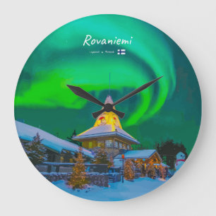 Relógio Grande Rovaniemi, Finlândia - Magia Aurora