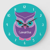 Roxo Teal Owl Kids Personalizado Animal