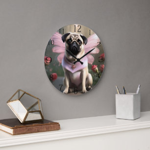 Relógio Grande Royal Pug: A Princesa Fada dos Reinos Encantados