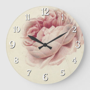 Relógio Grande Roze Roos (1792) - Eterno Vintage Arte Botânica