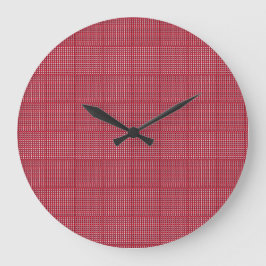 Relógio Grande Ruby Gemstone Art, Vermelho