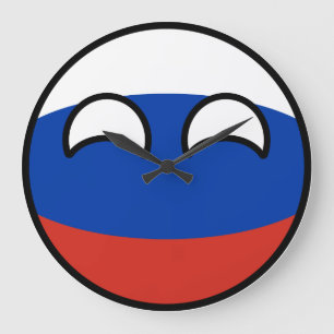 Relógio Grande Rússia Geeky de tensão engraçada Countryball