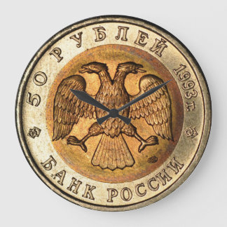 Relógio Grande Russian Ruble Wall Clock
