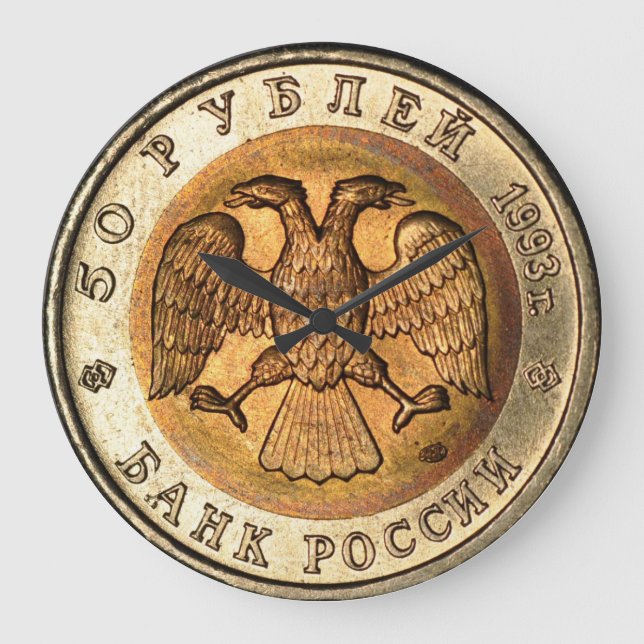 Relógio Grande Russian Ruble Wall Clock (Frente)